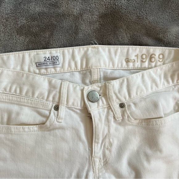 NWT 1969 Gap Always Skinny Skimmer White Jeans 24/00 - Picture 5 of 6
